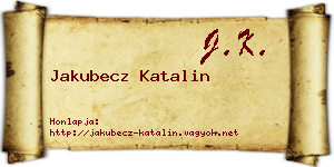 Jakubecz Katalin névjegykártya